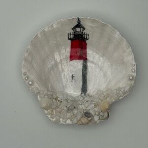 Hand painted Red Tower Lighthouse